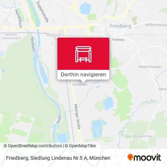 Friedberg, Siedlung Lindenau Nr.5 A Karte