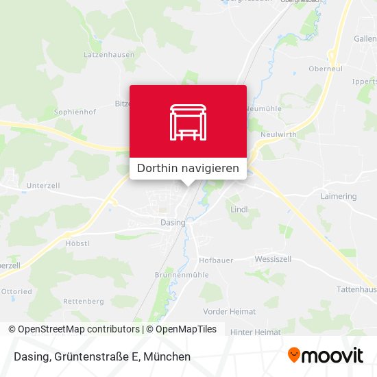 Dasing, Grüntenstraße E Karte