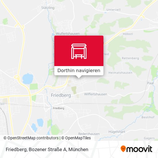 Friedberg, Bozener Straße A Karte