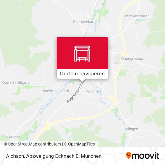 Aichach, Abzweigung Ecknach E Karte