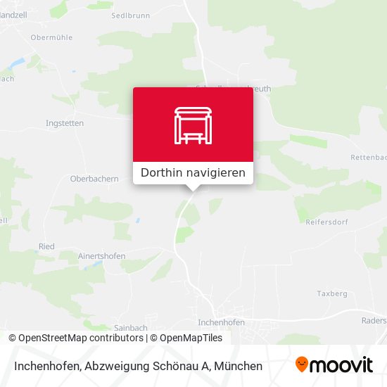 Inchenhofen, Abzweigung Schönau A Karte
