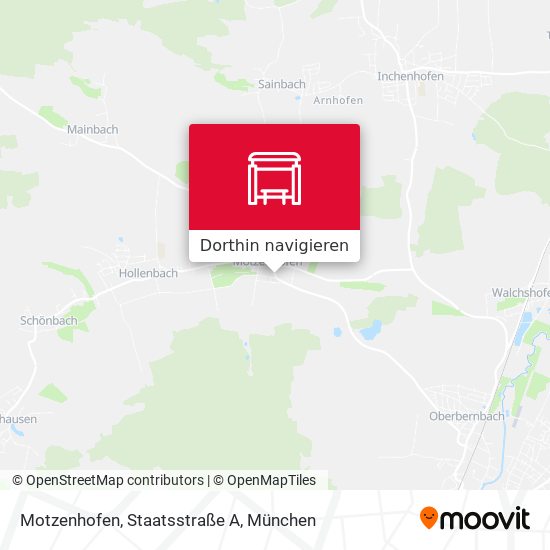 Motzenhofen, Staatsstraße A Karte