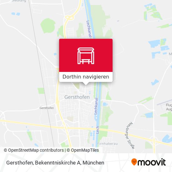 Gersthofen, Bekenntniskirche A Karte