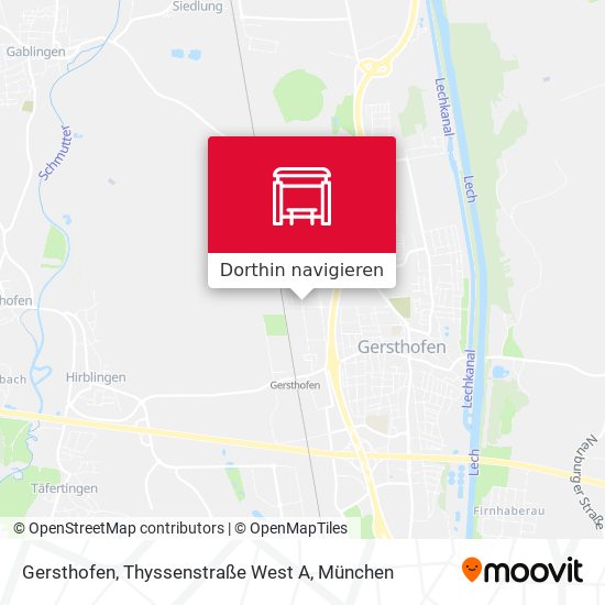 Gersthofen, Thyssenstraße West A Karte