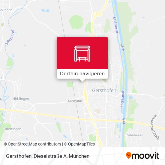 Gersthofen, Dieselstraße A Karte