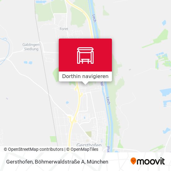 Gersthofen, Böhmerwaldstraße A Karte