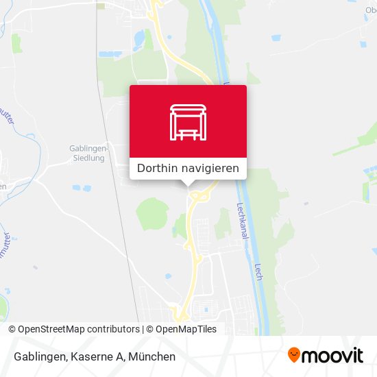 Gablingen, Kaserne A Karte