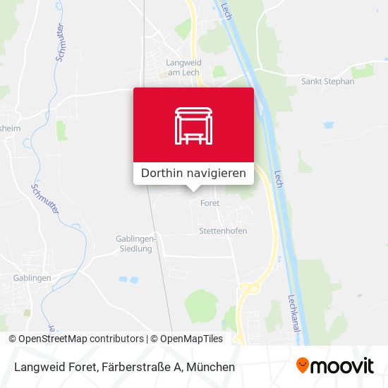 Langweid Foret, Färberstraße A Karte