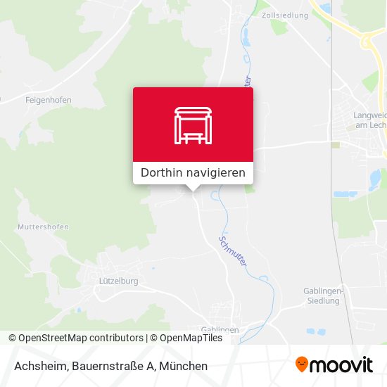 Achsheim, Bauernstraße A Karte