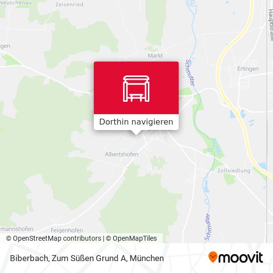 Biberbach, Zum Süßen Grund A Karte