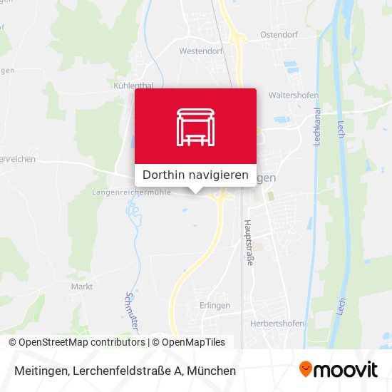 Meitingen, Lerchenfeldstraße A Karte