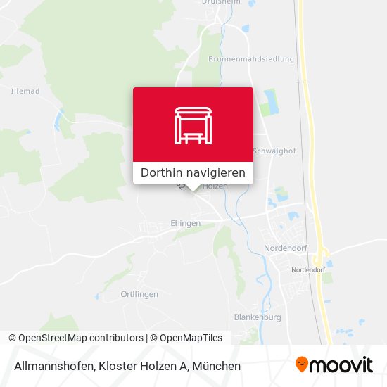 Allmannshofen, Kloster Holzen A Karte