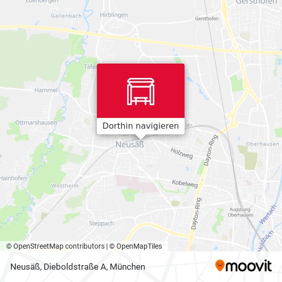Neusäß, Dieboldstraße A Karte