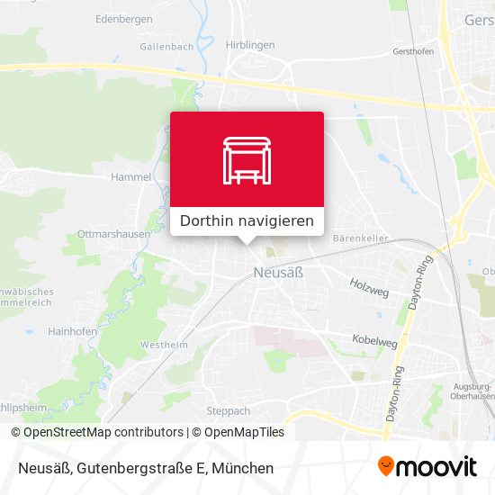 Neusäß, Gutenbergstraße E Karte