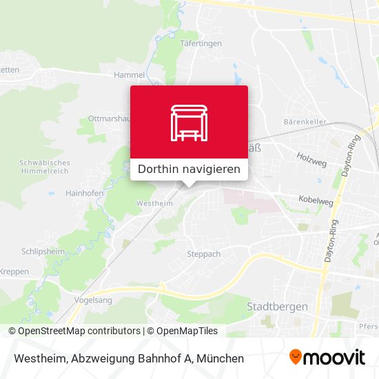 Westheim, Abzweigung Bahnhof A Karte