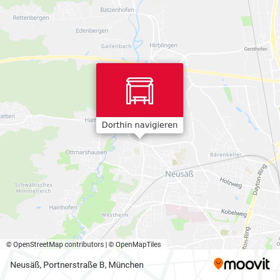 Neusäß, Portnerstraße B Karte