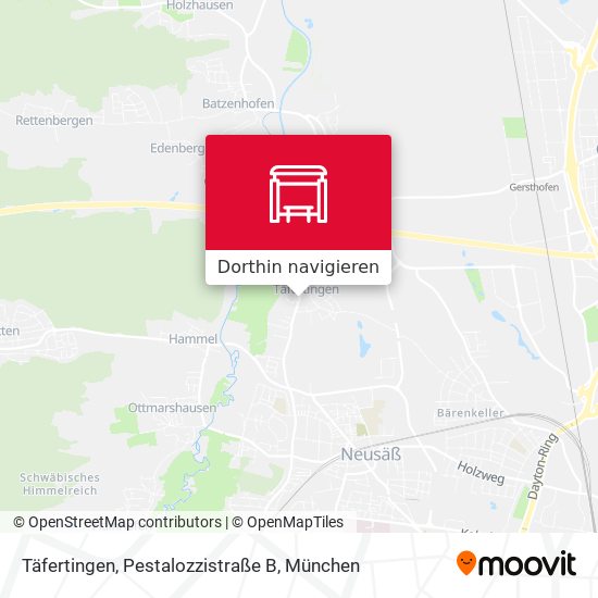 Täfertingen, Pestalozzistraße B Karte
