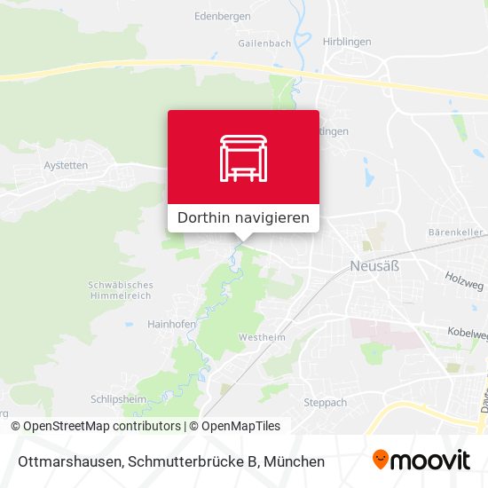 Ottmarshausen, Schmutterbrücke B Karte