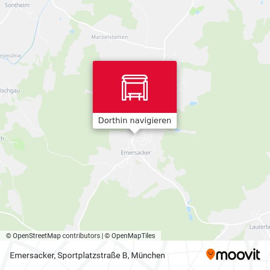 Emersacker, Sportplatzstraße B Karte