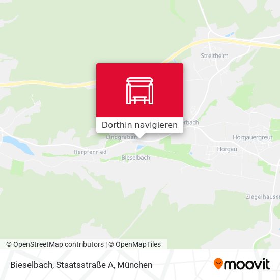 Bieselbach, Staatsstraße A Karte