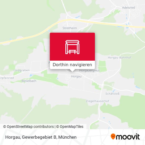 Horgau, Gewerbegebiet B Karte