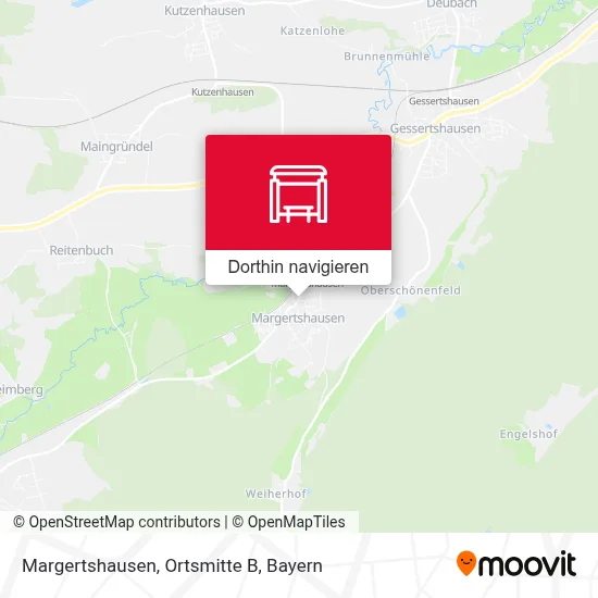 Margertshausen, Ortsmitte B Karte