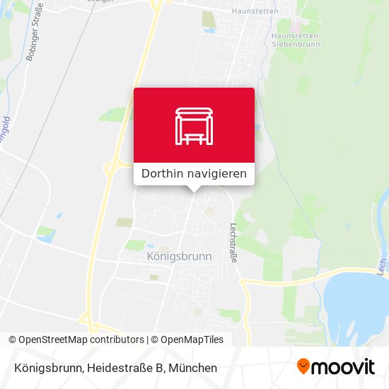 Königsbrunn, Heidestraße B Karte