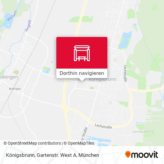 Königsbrunn, Gartenstr. West A Karte