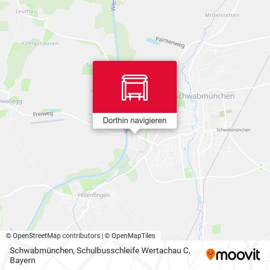 Schwabmünchen, Schulbusschleife Wertachau C Karte