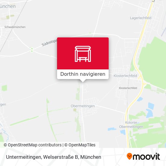 Untermeitingen, Welserstraße B Karte