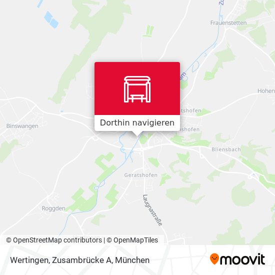 Wertingen, Zusambrücke A Karte