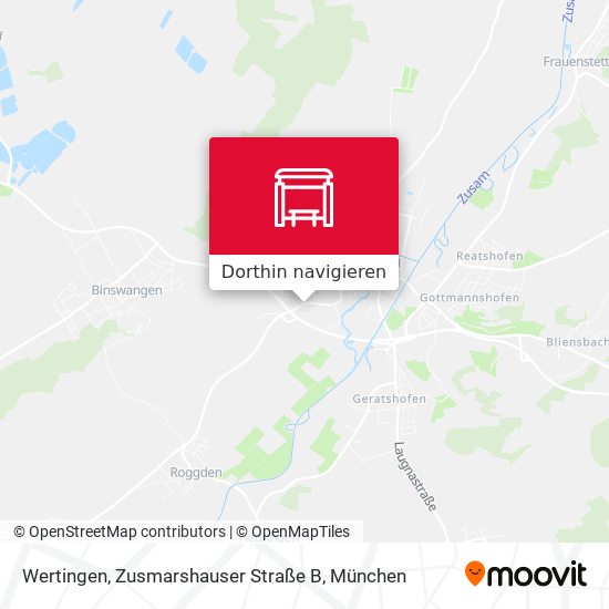 Wertingen, Zusmarshauser Straße B Karte