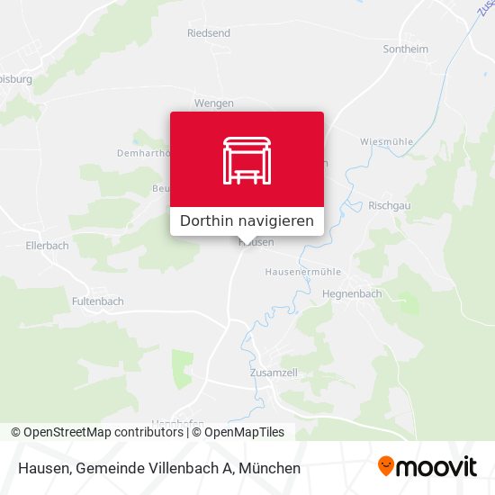Hausen, Gemeinde Villenbach A Karte