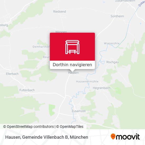 Hausen, Gemeinde Villenbach B Karte