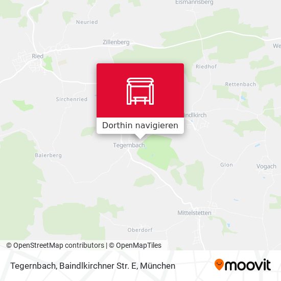 Tegernbach, Baindlkirchner Str. E Karte