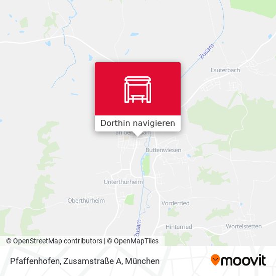 Pfaffenhofen, Zusamstraße A Karte