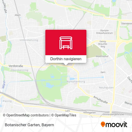 Botanischer Garten Karte