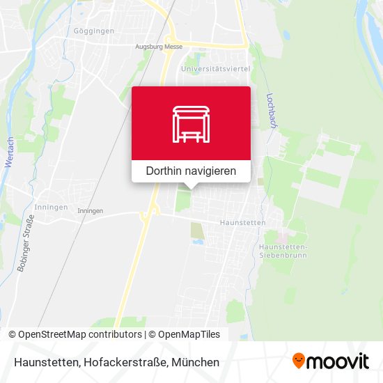 Haunstetten, Hofackerstraße Karte