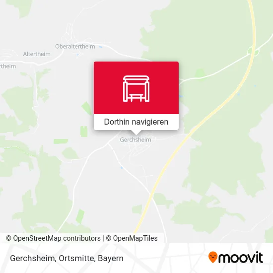 Gerchsheim, Ortsmitte Karte