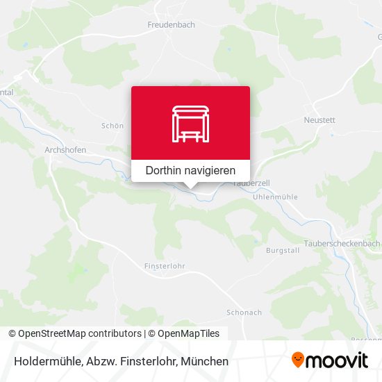 Holdermühle, Abzw. Finsterlohr Karte