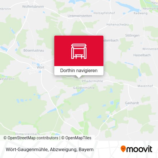 Wört-Gaugenmühle, Abzweigung Karte