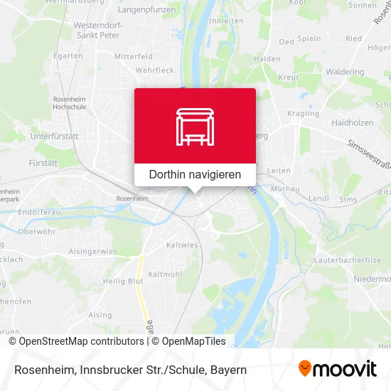 Rosenheim, Innsbrucker Str. / Schule Karte