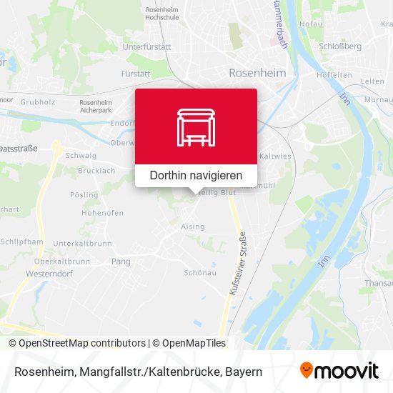 Rosenheim, Mangfallstr. / Kaltenbrücke Karte