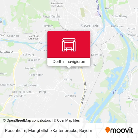 Rosenheim, Mangfallstr. / Kaltenbrücke Karte