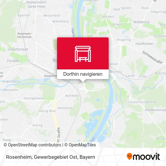 Rosenheim, Gewerbegebiet Ost Karte