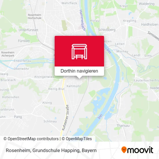 Rosenheim, Grundschule Happing Karte