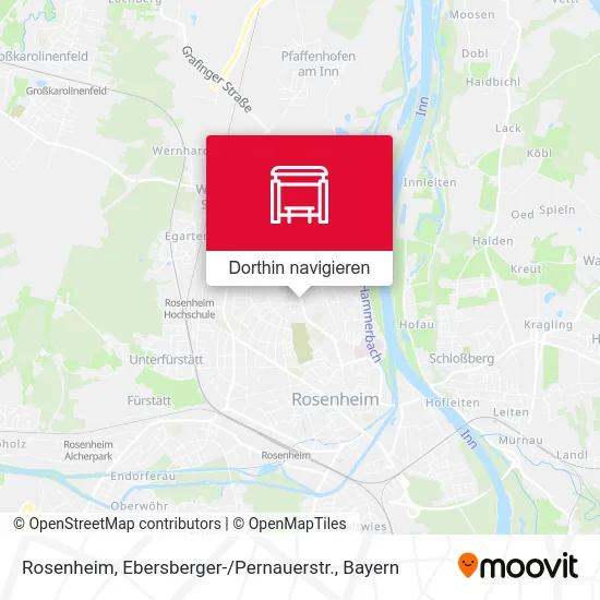 Rosenheim, Ebersberger- / Pernauerstr. Karte