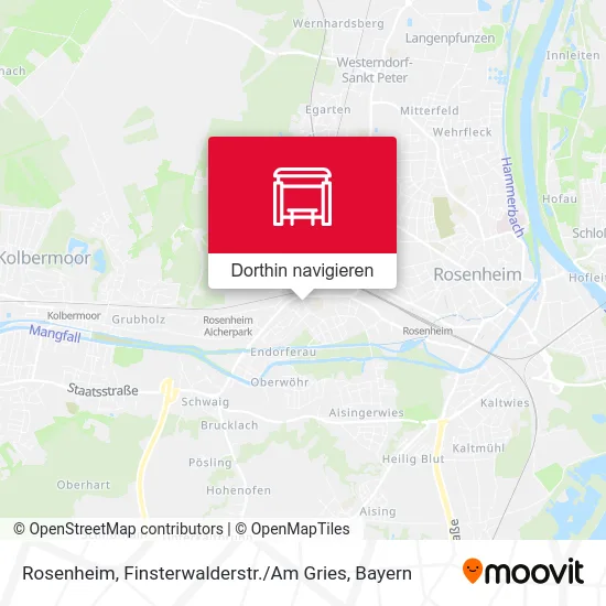 Rosenheim, Finsterwalderstr. / Am Gries Karte