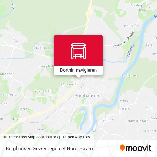 Burghausen Gewerbegebiet Nord Karte