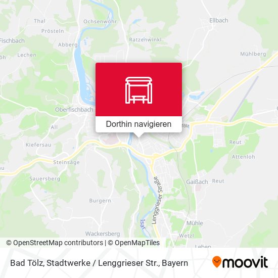Bad Tölz, Stadtwerke / Lenggrieser Str. Karte